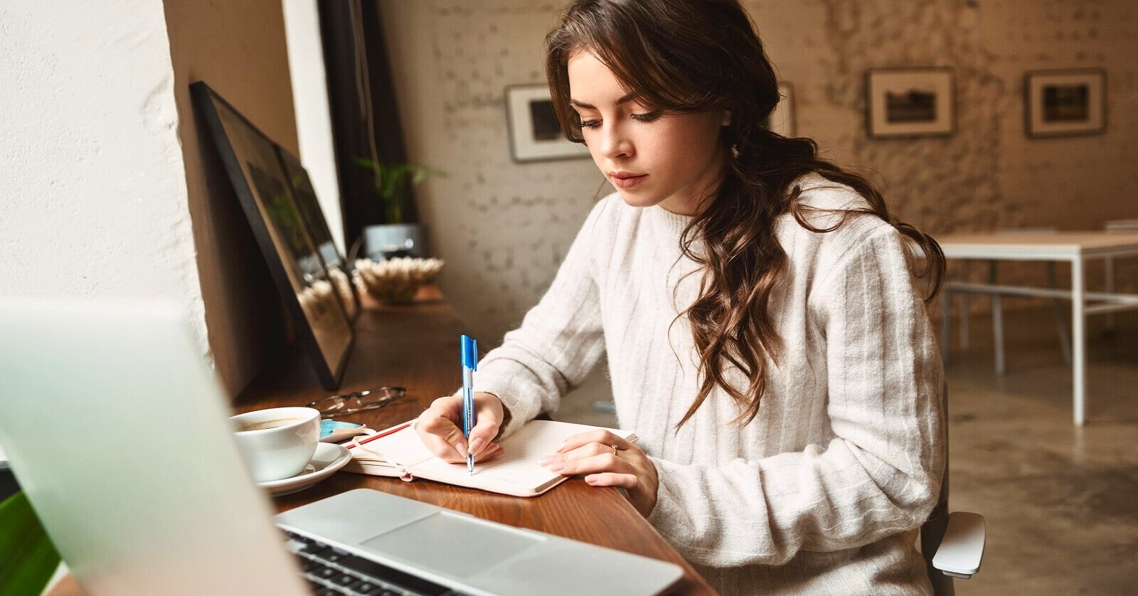 successful introvert working at a computer at home